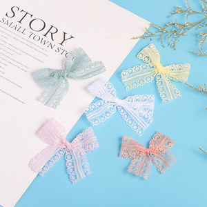 Lace Trim <b>Bow</b> Hair Accessories For Children DIY Clothing Bag Decorations Fall 2023 Yiwu Origin Cloth Material - Product Image 2