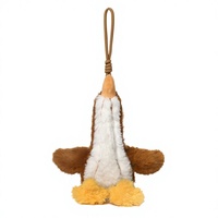 Porte-clés Sac à Dos en Peluche Oiseau Jaune Mignon et Amusant, Cadeau d'Anniversaire Unisexe, Poupée en Polyester 14+