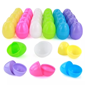 Fillable multi sizes Easter Egg with Hinge Bulk Bright Color Plastic Surprise Egg Perfect for Easter Egg Hunt Assorted Colors