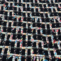 Tissu en tweed à motifs colorés automne-hiver 410G-adapté à la fabrication d'oreillers de robe