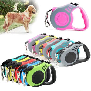 Al por mayor logotipo personalizado Mango antideslizante fuerte plástico y <span class=keywords><strong>nylon</strong></span> retráctil perro caminar correa para mascotas para perros - Product Image 1