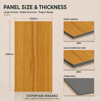Panneau mural en placage de bois MORLENX Honey Oak Carbon Crystal Board pour la décoration intérieure des salons et villas