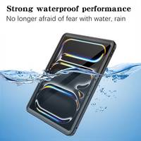 Étui pour iPad Pro 13 pouces 2024 M4, étanche IP68, transparent avec cordon, protection intégrale, anti-poussière pour iPad Pro 2024 13 pouces