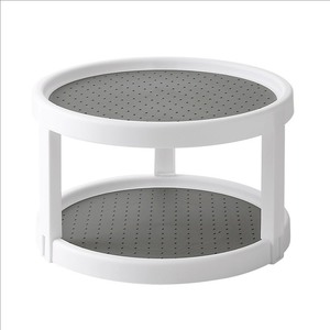 Organizzatore da cucina pigro antiscivolo in plastica a 2 livelli giradischi di 360 gradi portaspezie con armadio a 360 gradi per dispensa - Product Image 1