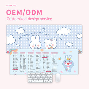 批发Excel快捷键鼠标垫XXL定制卡通电脑键盘桌垫办公游戏鼠标垫 - Product Image 4