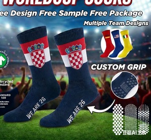 Calcetines Deportivos Personalizados con Logotipo Bordado para la Copa Mundial, Calcetines OEM con Diseño Personalizado para Hombre - Product Image 1