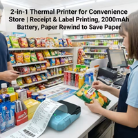 Imprimante thermique de codes-barres ultra-compacte de qualité supérieure 58 mm 203 dpi avec positionnement d'étiquettes noires pour le tri de marchandises logistique au Pérou, compatible Linux