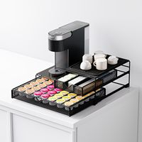 Accessoires pour bar à café, porte-capsules K-Cup, organisateur de station à café avec tiroir coulissant pour la cuisine