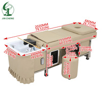 Jincheng Nouveau Design Lit de lavage thaïlandais pour salon de coiffure, moderne, avec fonction spa pour la tête, massage électrique et vapeur