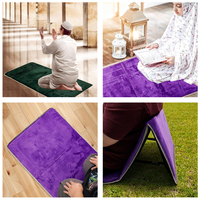 Tapis de prière avec logo personnalisé Couverture de culte musulman Tapis de mosquée pliable multifonctionnel Couverture islamique du Moyen-Orient
