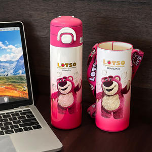 ขวดน้ำดิสนีย์มิกกี้ฉนวนกันความร้อน 500 มล. สแตนเลสพร้อมปลอกหุ้มสำหรับเด็กใช้ในโรงเรียน - Product Image 4
