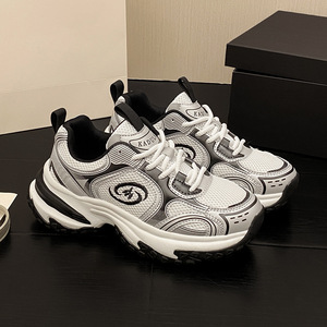รองเท้าผ้าใบพื้นหนาสไตล์เรโทรสำหรับผู้ชาย, รองเท้าดีไซน์เนอร์แบบ Dad Shoes, รองเท้าวิ่งอเนกประสงค์เสริมส้นพื้นหนาทันสมัย - Product Image 2