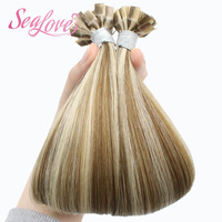 Extensions de cheveux humains vierges de 20 pouces, couleur piano, pointe en K, cuticules alignées, pointe en kératine, qualité salon