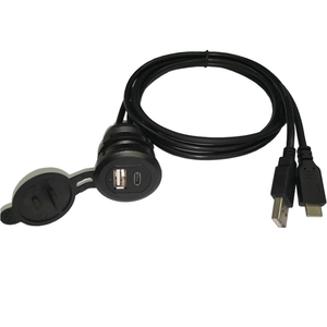 كابل تمديد USB 2.0 ذكر إلى أنثى مقاوم للماء مع مؤشر LED، للتثبيت المسطح، عينة مجانية - Product Image 3