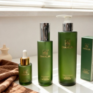 Contenitori per Cosmetici Verde Satinato, Flacone in Vetro per Lozione Corpo 120ml 150ml con Erogatore a Pompa - Product Image 2