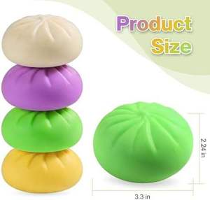 Squishy Dumpling Sensory Toys Mystery Dumpling Squishy Stress Relief Anxiety Relief Squeeze Toy Easter <b>Basket</b> Stuffers - Product Image 2