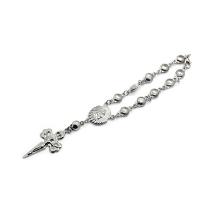 The Rosaries Metal <b>Shell</b> Rosary <b>Bracelet</b> Tibetan Silver Cross Design Ocean Theme Gift Jewelry - Product Image 2