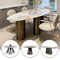 Pata De Mesa - Piétement de table à manger en acier inoxydable robuste pour hôtel et salon, cadre stable, pieds de table
