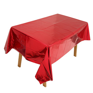 Nappe de Table jetable en plastique, 54x108 pouces, <span class=keywords><strong>rose</strong></span> vif, imperméable, pour Banquet - Product Image 6