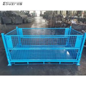 Ulaşım Mesh tasarım katlanır istifleme galvanizli çift depolama kafesi - Product Image 3