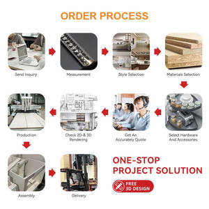 Fabbrica JEROME realizzato su misura design moderno mobilia mobili armadio in legno armadi da cucina con costruito in frigo - Product Image 6