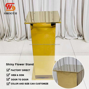 SMOOTH High Quality Wedding Golden <b>Table</b> Centerpieces <b>Tall</b> Metal Flower Stand Stainless Steel Flower Stand For Party Decor - Product Image 4