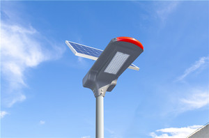 Lampadaire solaire haute puissance 40W LED pour parking extérieur, corps en aluminium moulé sous pression, alimenté par batterie 12V, certifié CE Rohs, pour routes - Product Image 6