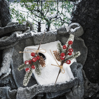 Wohndekor-Accessoires Weihnachtsbaum-Beeren-Deko und Kranz-Materialien für Feiertagsdekorationen