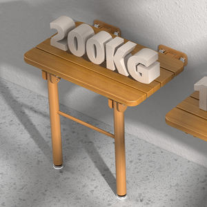 현대식 원목 접이식 스툴 미끄럼 방지 샤워 화장실 의자 입구 신발 갈아 신는 다목적 고급 내구성 - Product Image 4