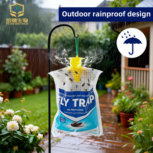 Trappola per insetti da appendere all'esterno per api, mosche della frutta, vespe <span class=keywords><strong>e</strong></span> calabroni, efficace catturatore di insetti in plastica per il giardino - Product Image 4