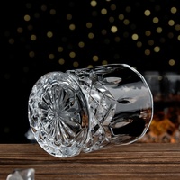 Whisky Old Fashion gaufrage verre cristal gobelet 4 verres ensemble avec boîte-cadeau de couleur