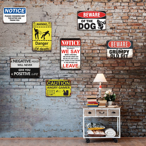 <span class=keywords><strong>Targhe</strong></span> Metalliche Personalizzate con Slogan di Avvertimento, Insegne <span class=keywords><strong>Vintage</strong></span> in Latta per Decorazione Murale - Product Image 5