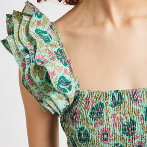 Fabricantes de ropa Ropa personalizada para mujer Vestido sin mangas Sexy Ladies Flower Girls Bohemian Vestidos Casuales - Product Image 5