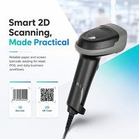 Escáner de Código de Barras 2D NORGEE N1100 USB Plug and Play, Lector de Códigos QR Portátil, Compatible con Alipay