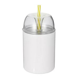 Mug de voyage moderne Superfit en acier inoxydable à isolation sous vide, double couvercle, paille, vierge pour sublimation, cadeau - Product Image 5