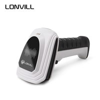 Lector de Códigos de Barras Portátil LONVILL para Supermercados, Escáner de Códigos de Barras 2D Inalámbrico USB 2.4G BT Versátil para Sistemas POS