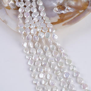 สร้อยคอมุกทรงกระดุมแบบบาโรก ขนาด 10-11 มม. ผลิตโดยผู้ผลิตโดยตรง  ผลิตภัณฑ์กึ่งสำเร็จรูปจากธรรมชาติ ขายส่งแบบแยกเม็ด - Product Image 3