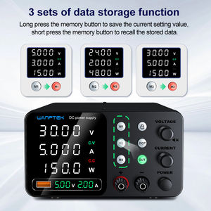 แหล่งจ่ายไฟฟ้ากระแสตรงแบบปรับค่าได้ WANPTEK TPS-C305 ซีรีส์ สำหรับงานในห้องปฏิบัติการ แบบเอาต์พุตเดี่ยว <span class=keywords><strong>30V</strong></span> <span class=keywords><strong>5A</strong></span> - Product Image 4