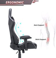 Échantillon gratuit Chaise de jeu Sedia Gaming en vente flash, chaise de jeu en cuir de course, chaise de bureau personnalisée, chaise de jeu ergonomique avec massage, chaise de jeu personnalisée