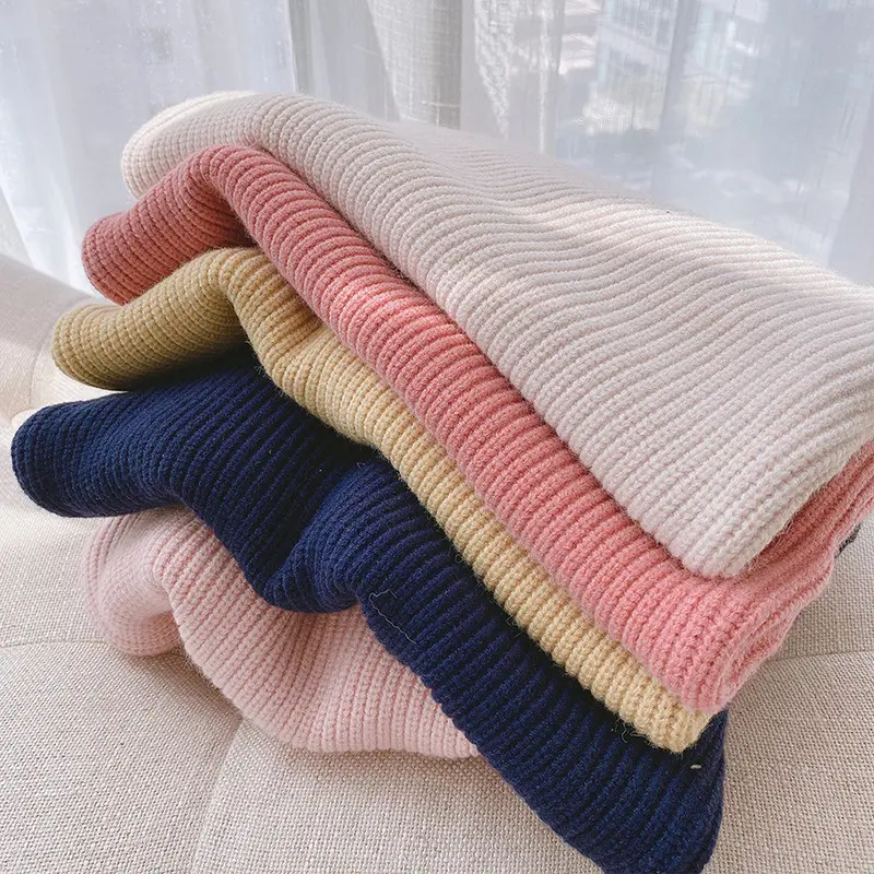 2024 autumn winter solid color half high collar bottomed sweater fresh and warm girl Pullover Sweater