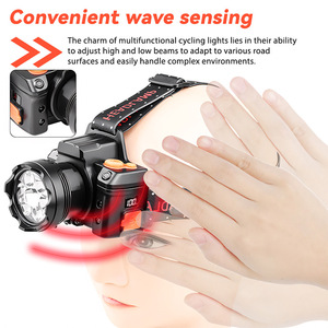 Headlamp Cy-5188 Rechargeable <b>Led</b> White <b>Light</b> 5.0cm 7.5cm With Zoom <b>Sensor</b> High Beam Memory Function - Product Image 3