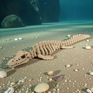 Vashine Squelette de Mosasaure Imprimé en 3D, Dinosaure en Cristal Flexible et Amusant, Jouets de Collection pour Enfants, Figurine d'Action PLA Amical, Jouets Dragon - Product Image 1