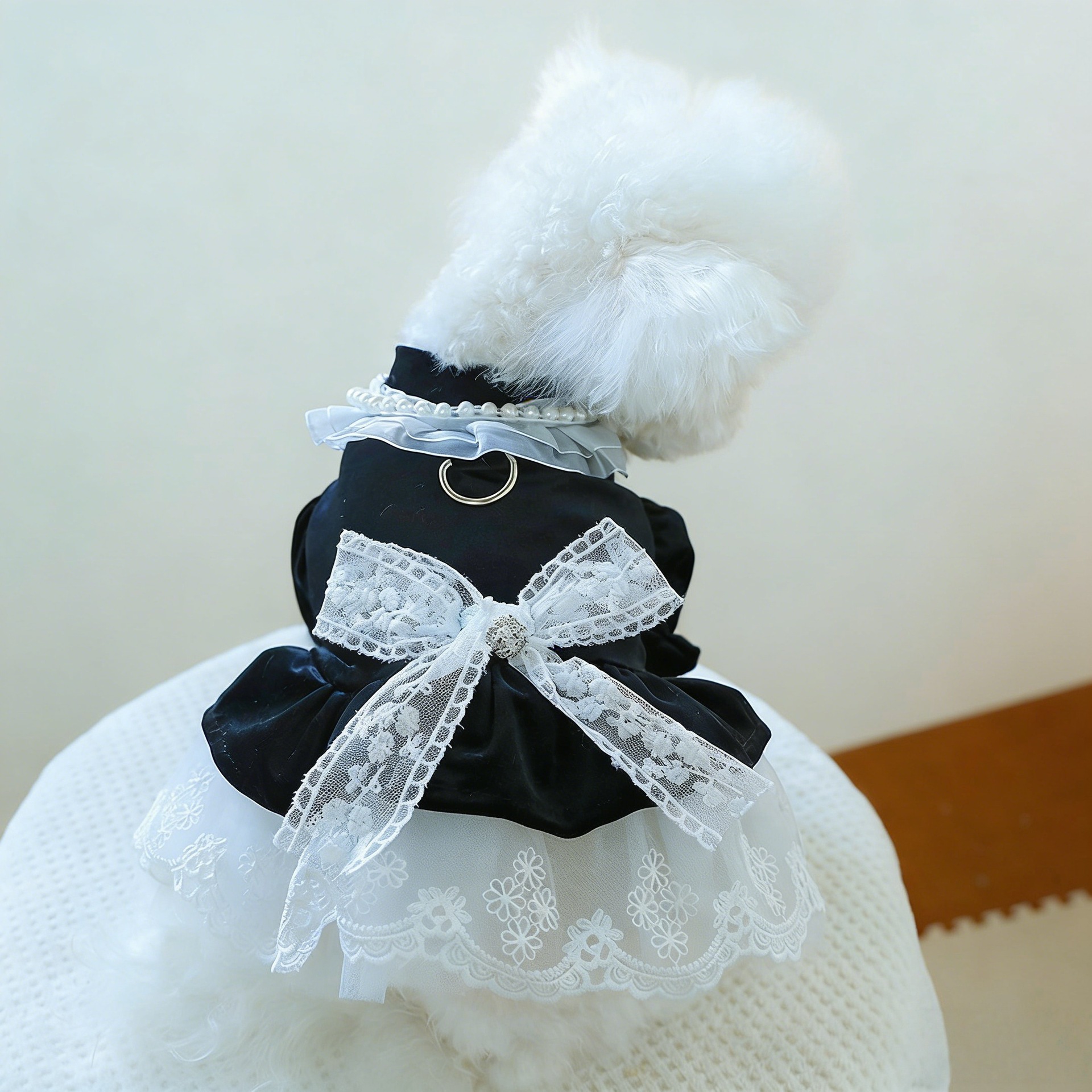 Velvet gown/tulle dress - black