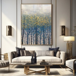 Art mural 3D contemporain, peinture à l'huile abstraite verticale colorée sur toile pour la décoration moderne de la maison et des galeries - Product Image 5