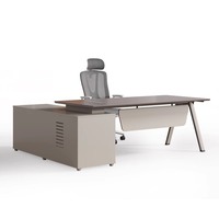 Ensemble de bureau et chaise de direction moderne et simple en PVC, personnalisable, sans peinture, mobilier de bureau pour patron/directeur général/général directeur