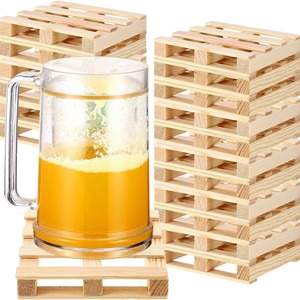 Posavasos cuadrado de madera maciza, tapete aislante del calor, mantel decorativo DIY para el hogar, sala de estar, mesa de café - Product Image 2