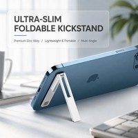 Soporte magnético para teléfono de aleación de aluminio de 3,5mm, soporte de escritorio Invisible plegable, soporte Universal Horizontal y Vertical de múltiples ángulos