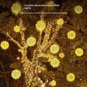 <span class=keywords><strong>Luces</strong></span> LED <span class=keywords><strong>de</strong></span> PVC con Forma <span class=keywords><strong>de</strong></span> Bola <span class=keywords><strong>de</strong></span> Ratán, <span class=keywords><strong>Luces</strong></span> Decorativas para Exteriores, Jardín, Árbol, Calle, Guirnalda <span class=keywords><strong>de</strong></span> <span class=keywords><strong>Luces</strong></span> Decorativas IP44 - Product Image 3