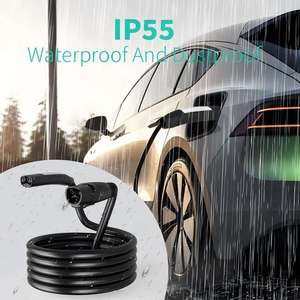 Nouveau câble <span class=keywords><strong>d</strong></span>'extension de charge NACS 63A-80A noir, mâ<span class=keywords><strong>le</strong></span> vers femelle, pour Tesla <span class=keywords><strong>et</strong></span> véhicules électriques américains, charge domestique de niveau 2 - Product Image 6