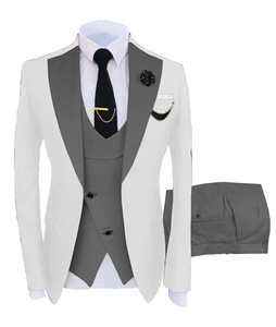 2025 trajes formales de alta calidad para hombre para boda <span class=keywords><strong>traje</strong></span> de vestir sólido para hombre 3 piezas trajes de negocios de graduación de boda - Product Image 5